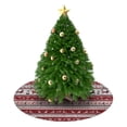 thumbnail image 3 of Christmas Tree Skirt,Red Christmas Deer and Snowflake Pattern Christmas Tree Decor with Red Ribbon Ties,Round Shape,Christmas Decorations for Home 36"x36", 3 of 7