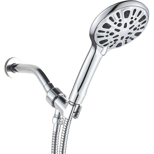 Cabezal de Ducha Cabezal de Ducha de Mano, 9 Ajustes Cabezal de Ducha de Mano de Alta presión con Spa de Masaje y Modo de Pausa, Fácil de Instalar, Acabado Cromado. Afortunado Sencillez
