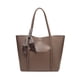 thumbnail image 2 of Bolso de mano de piel sintética de gran tamaño con pañuelo de seda Bolso de fin de semana para mujer Bolso de compras Bolso de viaje, 2 of 5