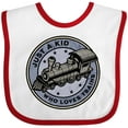 thumbnail image 3 of Inktastic Steam Train Kid Who Loves Trains Boys Baby Bib, 3 of 4