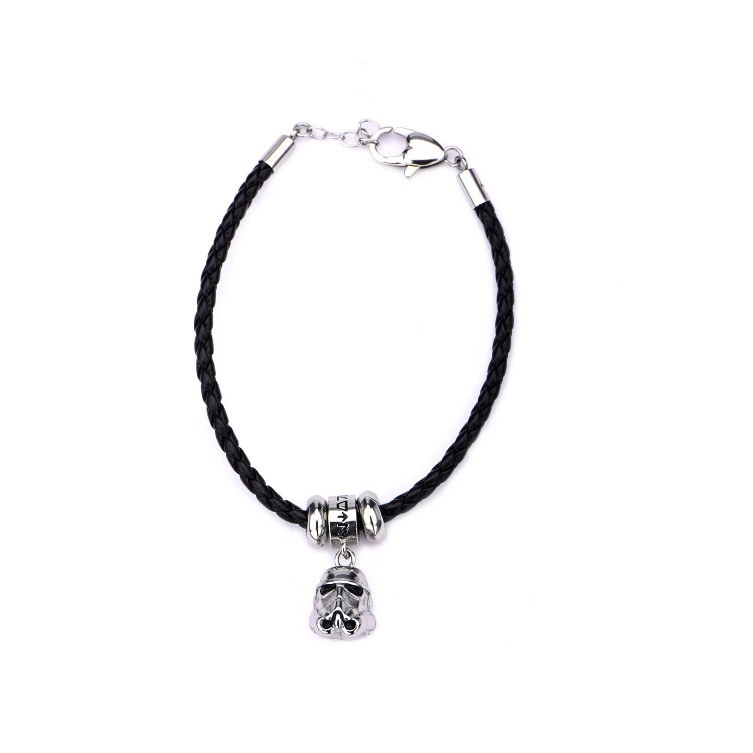 Star Wars Stormtrooper Stainless Steel Pendant Bracelet with 7 1/2 Inch Chain 