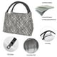 thumbnail image 4 of Fotbe Black White Stripes Bolsa Térmica Portátil con Estampado, Bolsa de Entrega de Alimentos Aislada, Bolsa Reutilizable de Gran Capacidad para Comidas y Supermercado, 4 of 6
