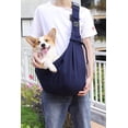 thumbnail image 3 of Transportín para mascotas, bolso portátil para perros y gatos, libera tu mano, bolso de hombro ajustable, adecuado para perros de tamaño pequeño (azul), 3 of 5