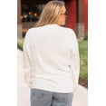 thumbnail image 3 of FOLUNSI Grace Plus Size Sweater: Soft White Knit, 3 of 8
