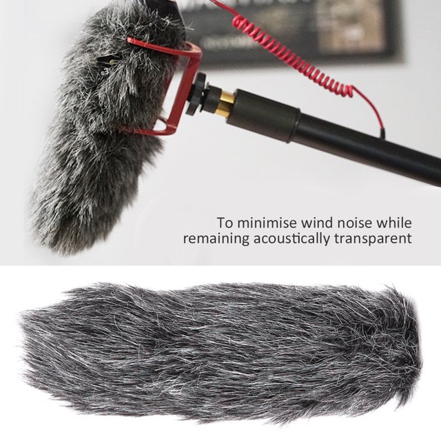 Sonew Condenser Microphone Windshield Furry,Microphone Windshield Furry for RODE VideoMic GO Outdoor Recorder Wind Cover Shield Furry,Microphone Windshield Furry