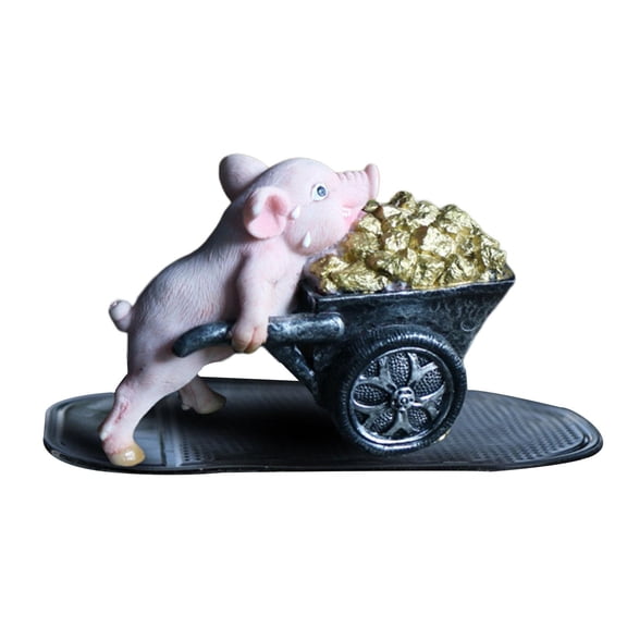 Miniature Pig Garden Statue Resin Pig Figurine Small Pig Sculpture Rustic Statue Realistic Animal Figurine for Outside Farm Decoration Gift Style C 10.5x4x9cm