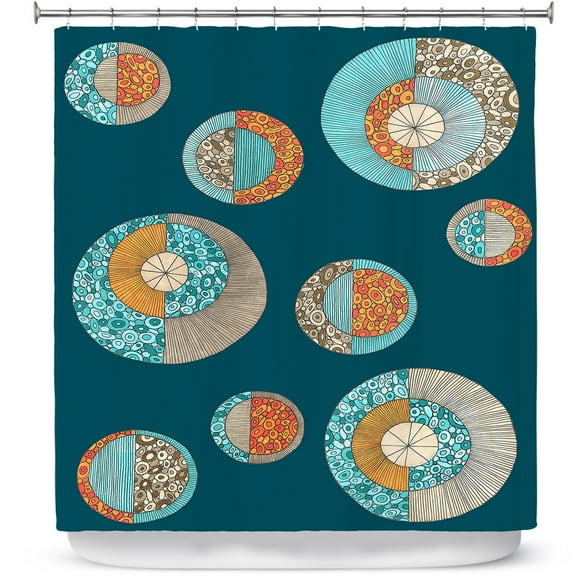 Shower Curtains 70" x 84" from DiaNoche Designs by Valerie Lorimer - Circles MCM II