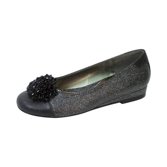 FUZZY Andie Women's Wide Width Dress Casual Round Toe Flats with Bow