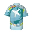 thumbnail image 3 of Kll Men'S Hawaiian Shirt Short Sleeve Button Down Beach Shirts-Dreaming Travel, 3 of 8