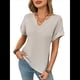 thumbnail image 3 of Blusas Elegantes e Informales de Corta para Mujer, Modernas, de Verano, con Cuello en V, Holgadas y A Rayas. Albaricoque XXL, 3 of 10