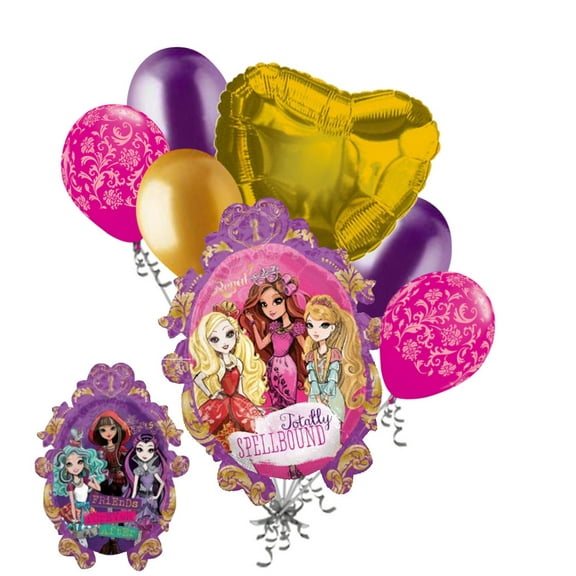 7 pc Ever After High Happy Birthday Balloon Bouquet Party Decoration Apple White