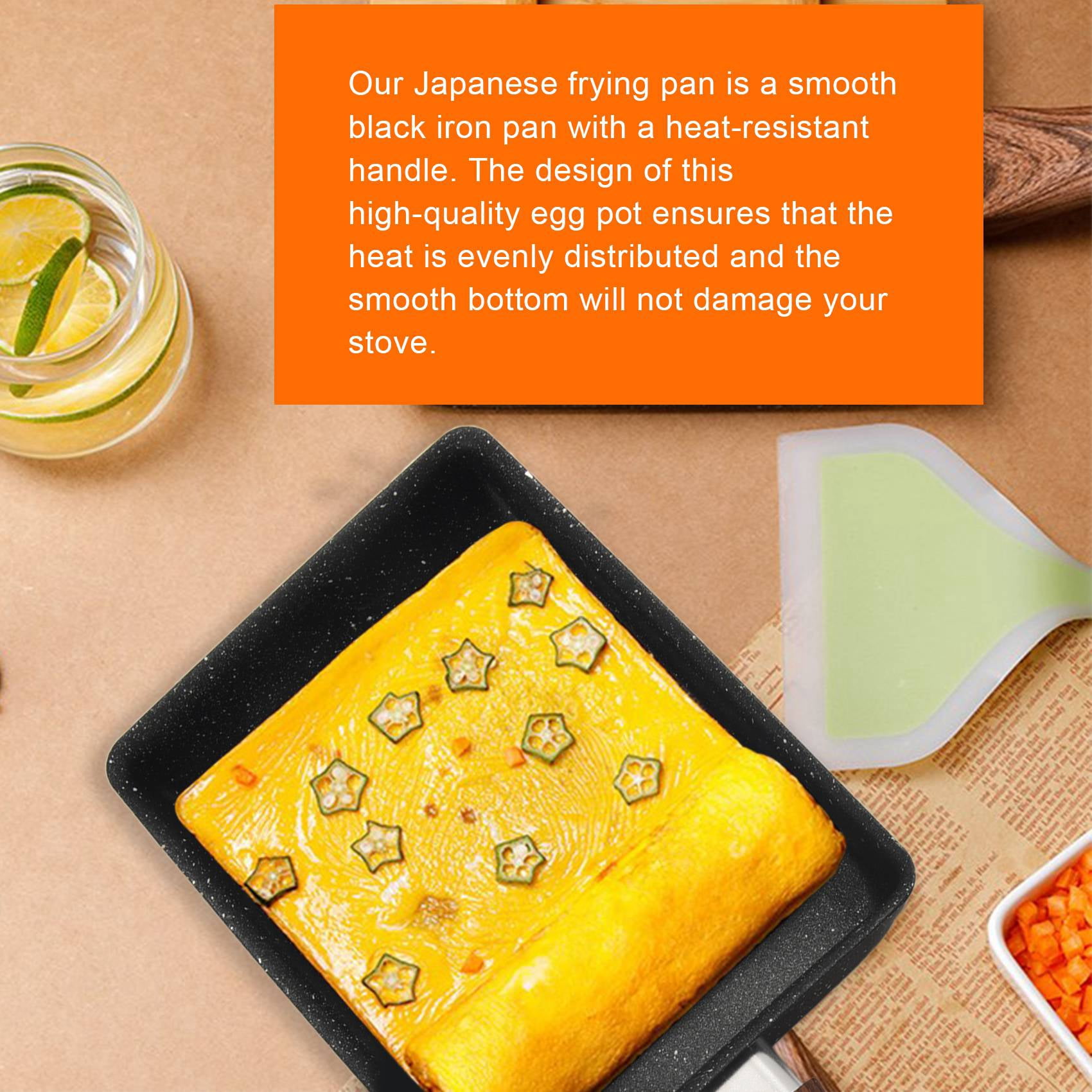 Tamagoyaki Pan Japanese Omelette Pan,Non-Stick Coating Square Egg