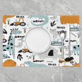 thumbnail image 2 of Excavator Placemats Set of 4 18"x12" Construction Vehicles Placemat for Kitchen Dining Table Decor Indoor Outdoor Cute Monkey Elephant Dino Table Place Mats, Wild Animals, 2 of 4