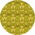 thumbnail image 1 of Ahgly Company Tapis d'Intérieur Lavable en Machine Carré Transitionnel Brun Doré Foncé, 3 Pieds Carré, 1 of 7