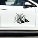 thumbnail image 2 of 2 uds 12*16cm brújula todoterreno pegatina de coche rosa navegar vinilo pegatina coche camión Auto portátil coche puerta y capó (negro) Sincero Electrónica, 2 of 5