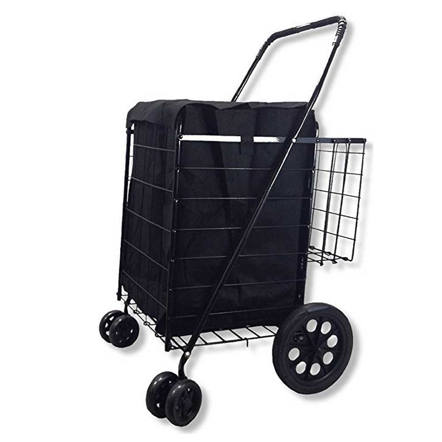 Shopping Cart Liner Made from Waterproof Material 18 X 15 X 24 Square Bottom Fits Snugly Into a Standard Shopping Cart Black Cover and Adjustable Straps for Easy and Secure Attachment 