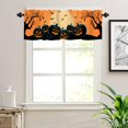 thumbnail image 5 of Halloween Fall Kitchen Decor Curtains, Pumpkins/Bats/Dryad Printed Short Tier Curtains for Kitchen Cafe Small Half Window Curtains for Bathroom, 54 X 18 Inch, 5 of 6