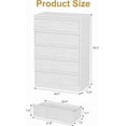 thumbnail image 2 of GarveeHome 5 Drawer Dresser for Bedroom, Modern 5 Chest of Drawers Tall with Large Drawers Storage, Wooden Dresser Organizer for Living Room, Nursery, Entryway - White, 2 of 7