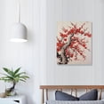 thumbnail image 3 of Nawypu  Canvas Wall Art Red Blooming Plum Canvas Print Artwork Ink Style Flower Wall Art Paintings Modern Picture Print for Living Room Dinning Room Bedroom Bathroom Home Decor, 3 of 4