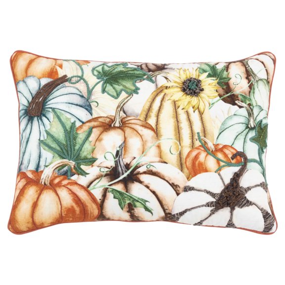 Rizzy Home Transitional Pumpkins Pillow Cover With Multi COVT18933MU001420