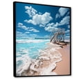 thumbnail image 2 of Designart "Turquoise Miami Lifeguard I" Nautical & Beach Floater Framed Canvas Print, 2 of 7