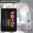 thumbnail image 5 of FUIALDOLG LGBT RV Door Window Shade, Pride Rainbow Flag Foldable Hook and Loop Fastener RV Blackout Window Cover, UV Rays Protection for Camper Trailer Door, Light-resistant Fabric, 5 of 7