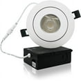 thumbnail image 1 of Shiyou Lampe de Pot à Gimbal Encastrée LED 3,5 Pouces, 8W 830LM Dimmable 180° Multidirectionnelle, Emplacement Humide, 5CCT Couleur Réglable 2700K à 5000K, ETL Energy Star (Blanc, 1 Pack), 1 of 4
