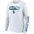 thumbnail image 2 of Men's Fanatics White Seattle Kraken Breakaway Combo Long Sleeve T-Shirt, 2 of 3