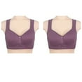 thumbnail image 2 of 2 Piece Everyday Bra for Senior Women, Front Closure Bras for Older Women, 2025 Soft Full Coverage No Underwire Bra, 2 of 5