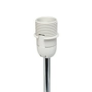 Simple Designs 11.81 Basic Chrome Mini Table Lamp with Fabric Shade, White