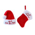 thumbnail image 2 of Calcetín navideño con gorro de Papá , calcetín decorativo colgante, adornos navideños colgantes para festivales de invierno, , fiestas, 2 of 9