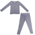 thumbnail image 2 of EVERYDAY KIDS Boys Dark Gray Thermal Top and Bottom Underwear Set, 2 of 7