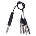 thumbnail image 2 of Audio Splitter Cable, Durable 6.35mm Male To XLR Male Cable Environmentally Friendly Rubber Sheath  For Microphone, 2 of 8