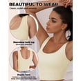 thumbnail image 3 of Top corto AURUZA con cuello en U sin mangas y espalda cruzada, beige M, 3 of 6