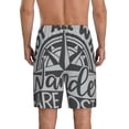 thumbnail image 3 of Naloa Not All Who Wander Are Lost2 Men's Short Pajama Pants, Lounge Comfort Shorts with Elasticized Waistband and Side Pockets - X-Large, 3 of 9