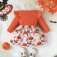 thumbnail image 7 of Jkety Fall Toddler Girl Clothes Baby Clothes Toddler Little Girl Christmas Dress Ruffle Plaid Santa Dresses Cute Xmas Outfit for Fall(Orange,9-12 Months), 7 of 7