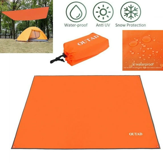 OUTAD Portable Waterproof Camping Tarp for Picnics Tent Footprint and Sunshade