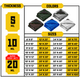 thumbnail image 4 of Core Tarps 10 Mil Heavy Duty Tarp Camping Tarpaulin Waterproof Cover, Silver and Black 30 x 70Ft, 4 of 7