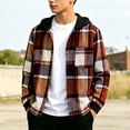 thumbnail image 6 of Zpanxa Boys Hooded Plaid Flannel Shirt Jacket Zip Up Long Sleeve with Chest Pocket Casual Fall Winter Outwear Boys Winter Coat, 6 of 9