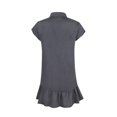 thumbnail image 5 of Leutsin Women Summer Loose A-Line V-Neck Daisy Printing Short Sleeve Slit Mini Dress Plus Size, 5 of 5