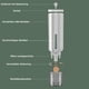 thumbnail image 3 of Montaje en pared, juego de 2 dispensadores de jabón sin taladrar 450 ml, dispensador, 3 of 6