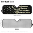 thumbnail image 7 of XYZCANDO Deer Windshield Sun Shade Compatible with Jeep Wrangler TJ JK JL 2/4 Door Folding Front Camo Flag Window Sun Shade for Car Accessories Windshield Sunshade Visor Mat, 7 of 7