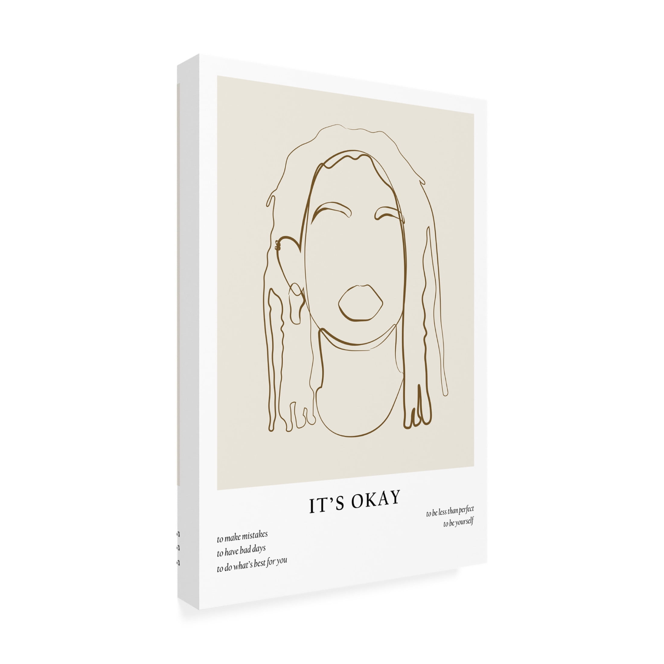 Trademark Fine Art NKTN   Woman line portrait Canvas Wall Art
