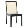 thumbnail image 6 of SAFAVIEH Levy Dining Chair, Black/Natural, Set of 2 (18.3 in. W x 23.3 in. D x 34.6 in. H), 6 of 13