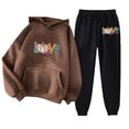 thumbnail image 1 of Puntoco Sudadera Con Capucha Para Mujer Sudadera De Manga Larga Con Bolsillo Pantalones De Moda Para Mujer Conjunto De Sudadera Estampada Liquidación Puntoco Puntoco-663, 1 of 2