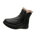 thumbnail image 1 of Bottes d'Hiver pour la Neige Doublées Chaudes Courtes de Travail Randonneur Randonnée Sentier Bottes Mode pour Randonnée Randonneur Hiver 37 Noir, 1 of 9