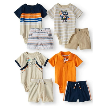 Garanimals Mix & Match Outfits Kid-Pack Gift Box, 8pc Set (Baby