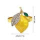 thumbnail image 4 of Juego de 6 anillos de servilleta de aleación para una mesa elegante con detalles de fresa y limón, 4 of 7