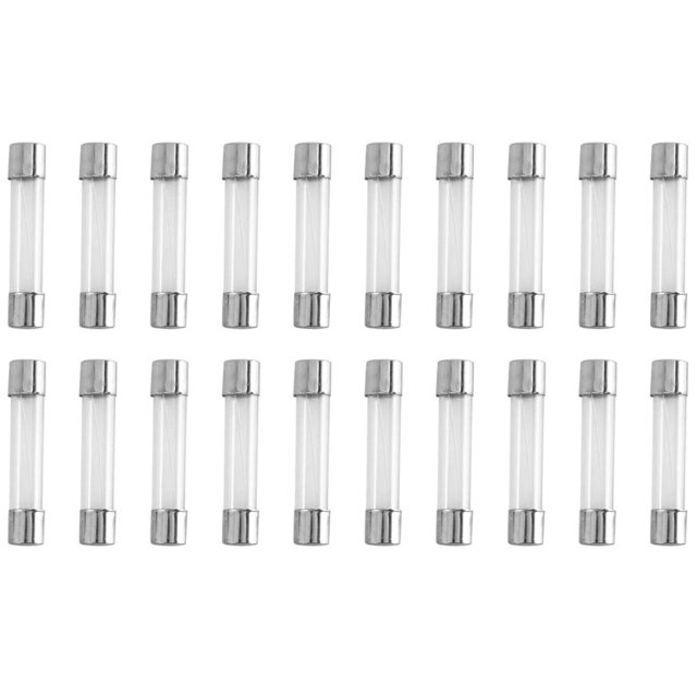 Fusible de tubo de vidrio de acción rápida de 20 piezas, 8 A, 8 amperios, 250 V, 6 mm x 30 mm