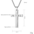 thumbnail image 4 of Cross Necklace for Men, Silver/Black/Gold Jesus Necklace, Religious Jewelry Gifts Faith Gifts for Christians, 4 of 5